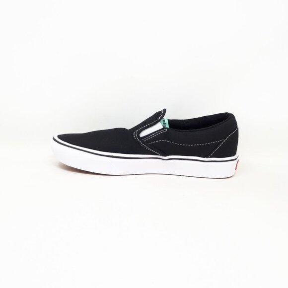 Vans Comfycush Slip On Classic Black Skate Shoe Sneaker Mens 6.5 / Womens 8 NEW - Picture 2 of 12